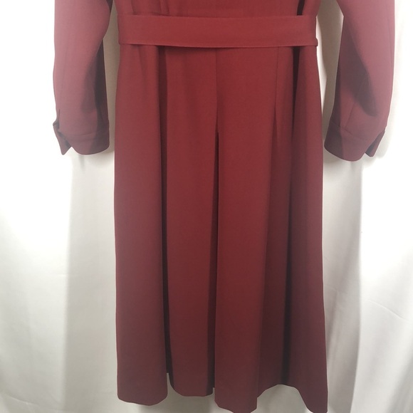 Lei Sogna Italy long light coat burgundy color - Picture 7 of 11